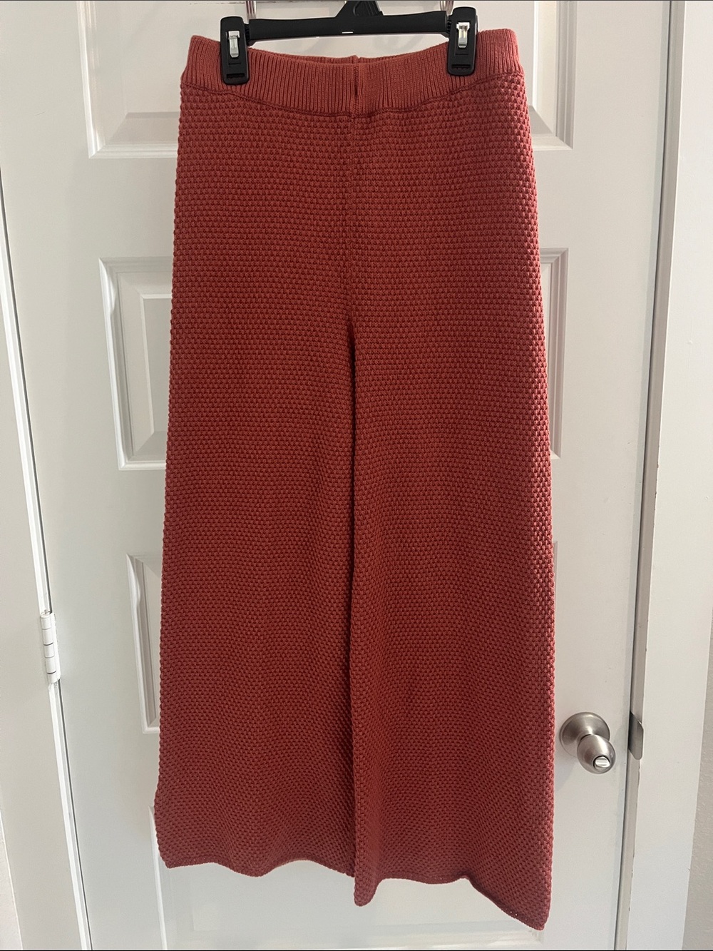 Free People Rust Knit Wide-Leg Swim Coverup Pants